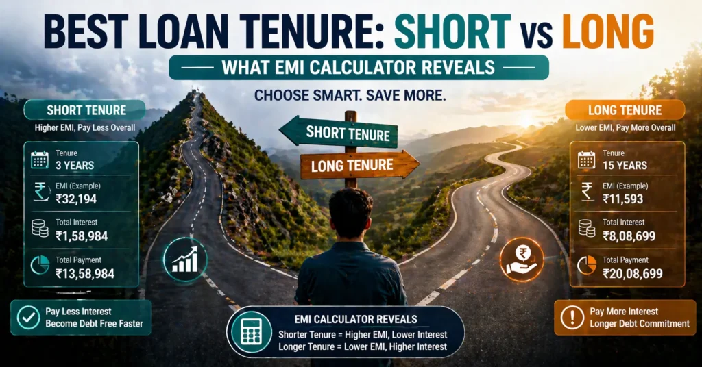 Best Loan Tenure Short vs Long What EMI Calculator Reveals