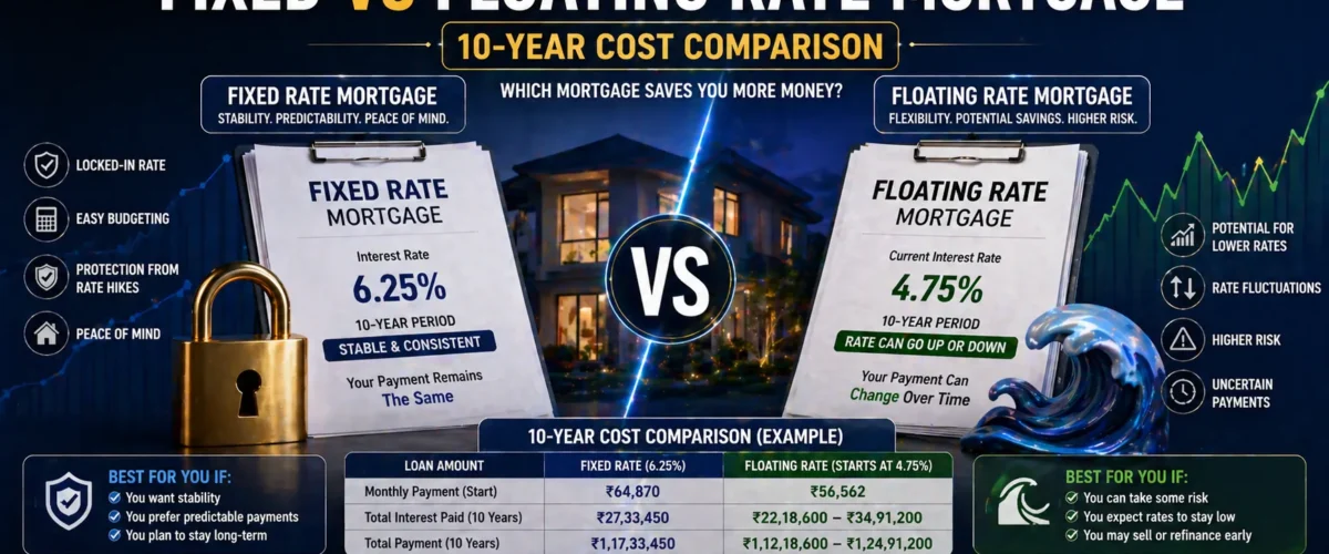 Fixed vs Floating Rate Mortgage: 10-Year Cost Comparison