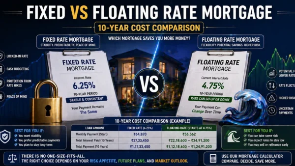 Fixed vs Floating Rate Mortgage: 10-Year Cost Comparison