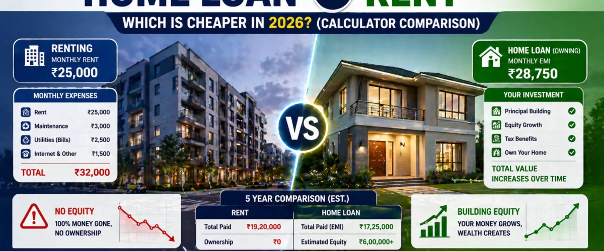 Home Loan vs Rent – Which is Cheaper? (Real Cost Comparison)