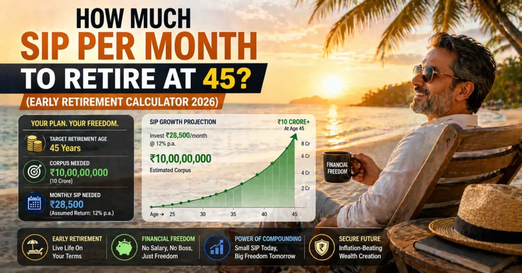 How Much SIP Per Month to Retire at 45