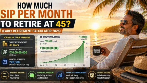 How Much SIP Per Month to Retire at 45? (Early Retirement Calculator)