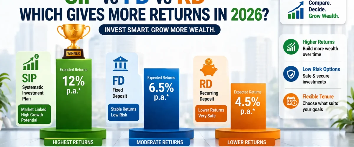 SIP vs FD vs RD — Which Gives More Returns