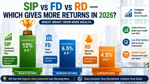 SIP vs FD vs RD — Which Gives More Returns