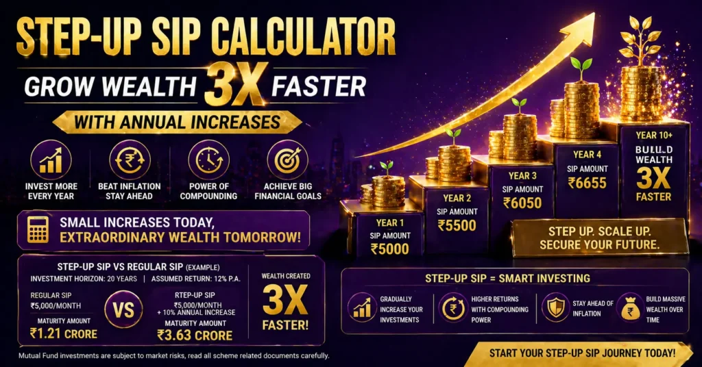 Step-Up SIP Calculator - Grow Wealth 3X Faster With Annual Increases