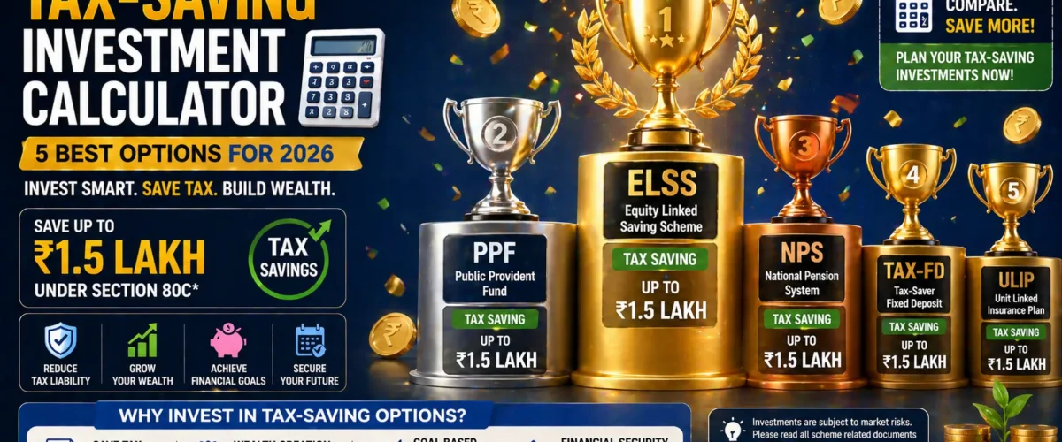 Tax-Saving Investment Calculator – 5 Best Options