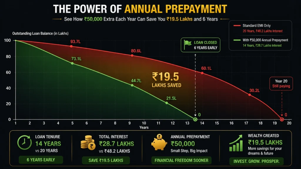 The Power of Annual Prepayment 20-Year Timeline